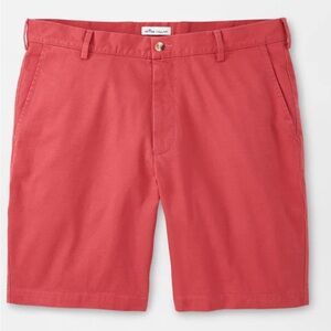 Peter Millar Pilot Twill Shorts Cape Red Men’s Size 36 Cotton Golf Casual